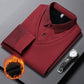 Camisa de gola listrada estilo falso de duas peças