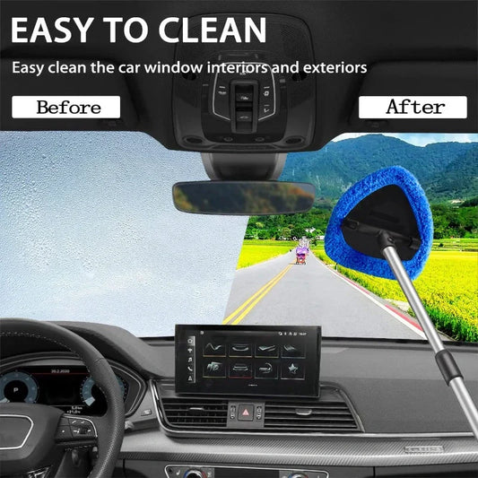 Kit de ferramentas para limpeza do para-brisa do carro – extensível e giratório em 180°
